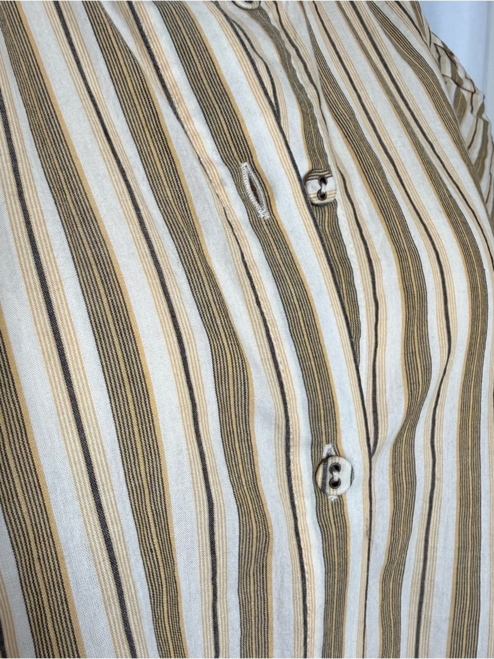 Ulla Johnson Dari Blouse Sand Stripe Puff Sleeve 100% Cotton Womens 12 NWT - Picture 10 of 15